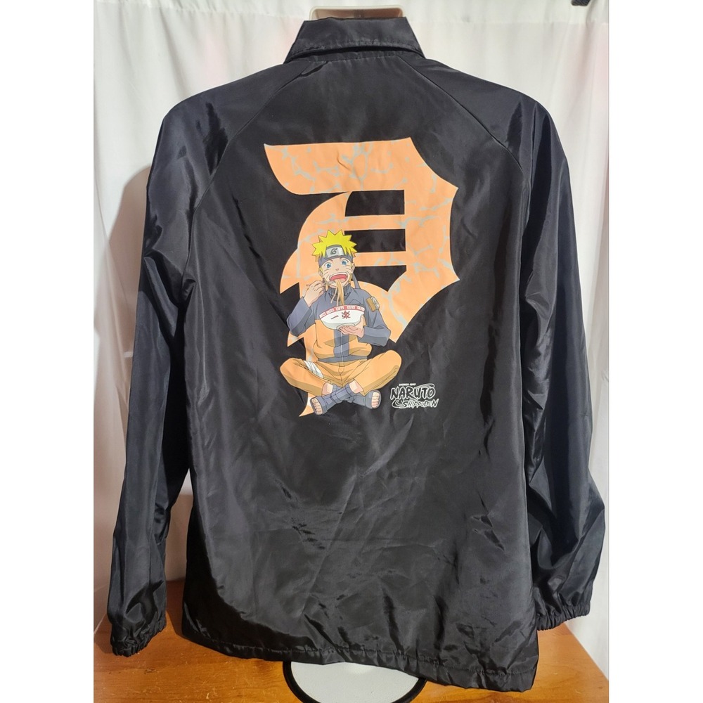 Mens Primitive x Naruto Shippuden Ramen Coach Jacket M Black Anime Skateboarding